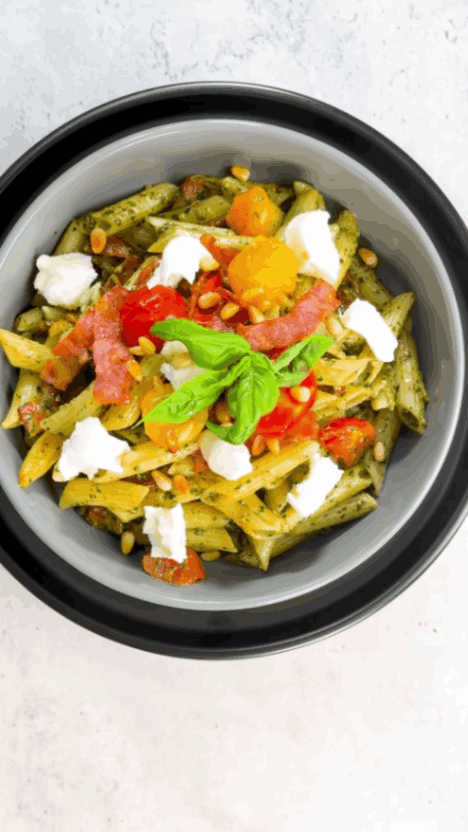 Pasta with pesto 6 » Tavolart Pasta with pesto and tomato 6
