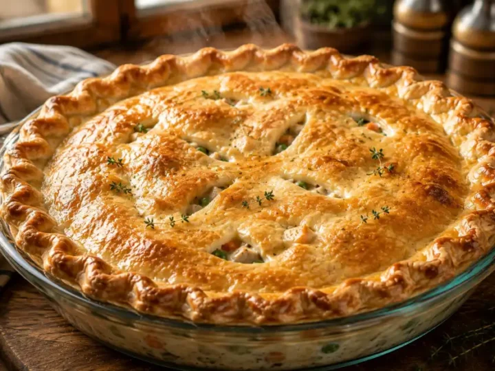 Classic Homemade Chicken Pot Pie Recipe » Tavolart easy chicken pot pie recipe with golden flaky crust