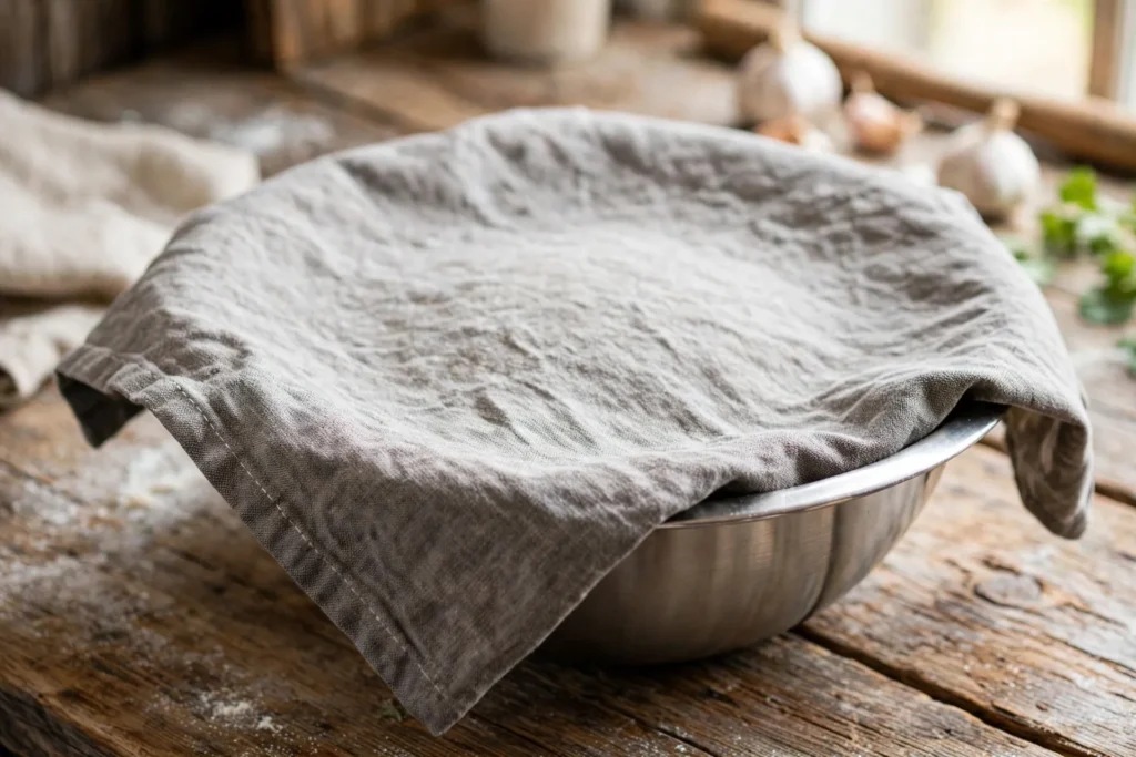Frothy activated yeast mixture for garlic naan dough